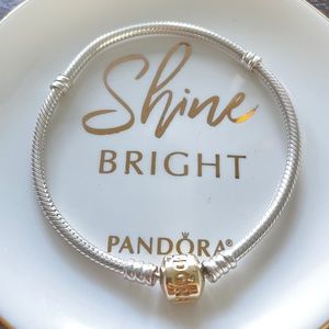 Pandora 14K two tone bracelets size 19